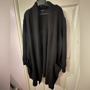 22/24 Lane Bryant Black Open-Front Cardigan in gently loved condition